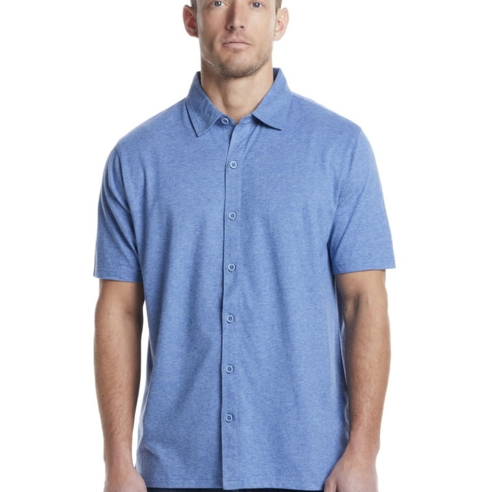 Frontier Threads Men's Short Sleeve Microstripe Coatfront Buttondown Shirt-XL